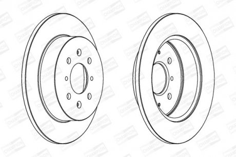 Тормозной диск задний Honda Civic VI/VII/MG ZR/ZS CHAMPION 562440CH