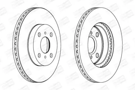Тормозной диск передний Toyota Yaris CHAMPION 562455CH