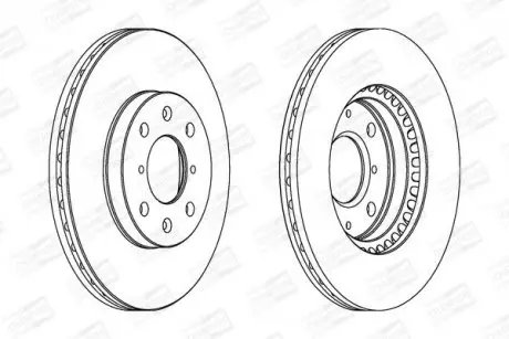Гальмівний диск передній Opel Agila / Suzuki Splash, Swift III (MZ, EZ) CHAMPION 562456CH