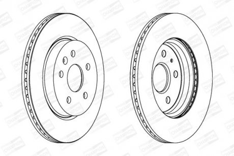 Тормозной диск задний Chevrolet Malibu / Opel Insignia A CHAMPION 562463CH