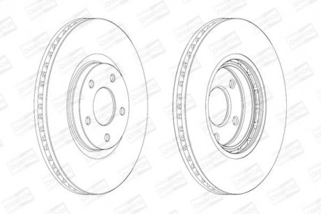 Гальмівний диск передній Nissan Juke / Qashqai / Renault Koleos CHAMPION 562465CH