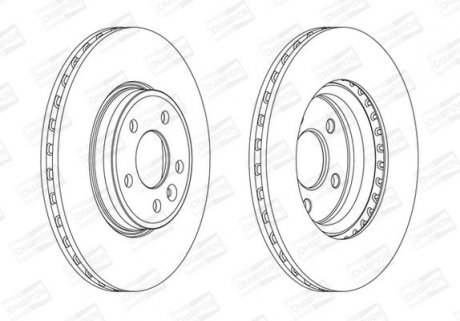 Тормозной диск передний Audi A4, A5 CHAMPION 562466CH