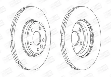Гальмівний диск передній Audi A4, A5 CHAMPION 562466CH
