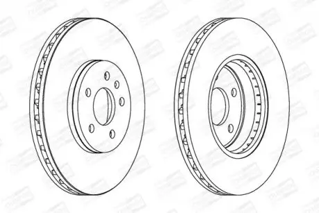 Гальмівний диск передній Audi A4, A5, Q5 CHAMPION 562511CH
