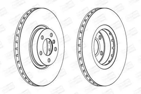 Диск тормозной передний BMW X5 (E70) 06-13, X5 (F15, F85) 13-18, X6 (E71, E72) 07-14 CHAMPION 562520CH-1