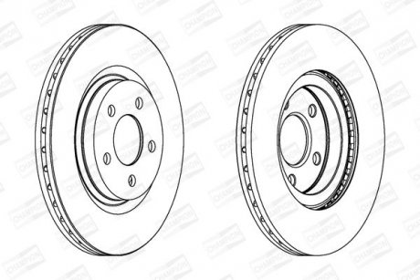 Гальмівний диск передній CHRYSLER NEW YORKER, PT CRUISER CHAMPION 562524CH