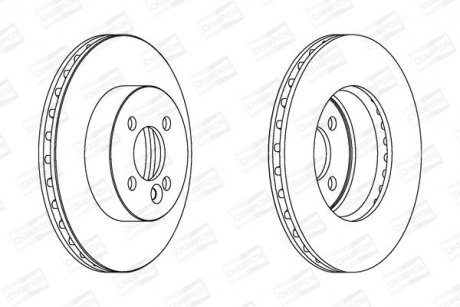 Гальмівний диск передній Mini Cooper (R56, R55, R57, R58, R59) CHAMPION 562570CH