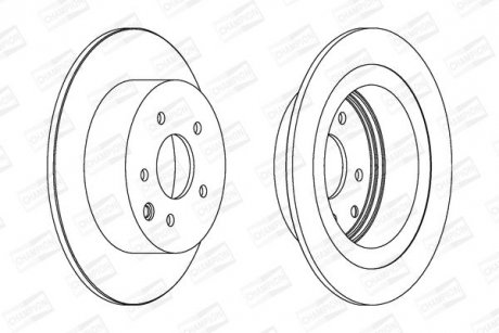 Гальмівний диск задній Nissan Juke / Qashqai / Teana / Tiida CHAMPION 562576CH