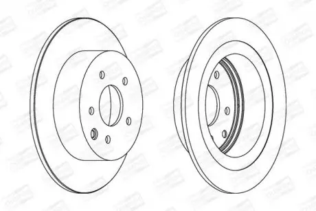 Тормозной диск задний Nissan Juke / Qashqai / Teana / Tiida CHAMPION 562576CH