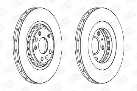 Гальмівний диск передній Renault Clio, Espace, Grand Scenic, Laguna, Megane, Scenic, Talisman CHAMPION 562596CH