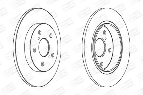 Гальмівний диск задній Toyota Auris, Corolla (2006->) CHAMPION 562599CH
