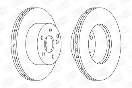 Тормозной диск передний Toyota Auris, Corolla CHAMPION 562623CH