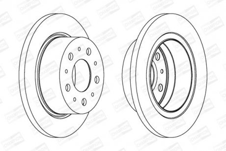 Тормозной диск задний Citroen Jamper/Peugeot Boxer/Fiat Ducato CHAMPION 562629CH1
