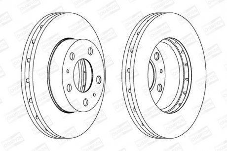 Тормозной диск CHAMPION 562630CH1