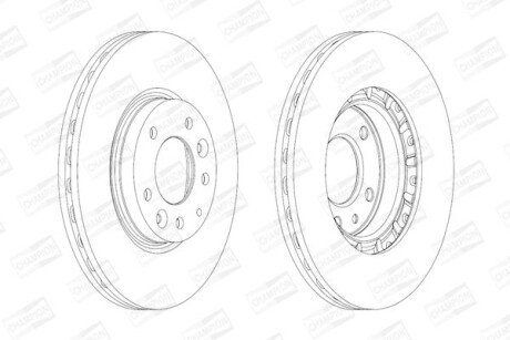 MAZDA диск гальмівний передн.Mazda 6 07- CHAMPION 562633CH