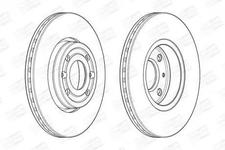 Гальмівний диск передній RENAULT CAPTUR,CLIO,DOKKER,KANGOO,LODGY,TWINGO,ZOE/MERCEDES-BENZ CITAN CHAMPION 562636CH