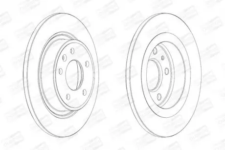 Диск тормозной задний (кратно 2шт.) CHEVROLET CRUZE (J300) (09-)/OPEL ASTRA J (P10) (09-15) CHAMPION 562640CH