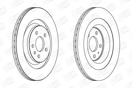 Тормозной диск задний Audi A4/A5/A7/Q5/ CHAMPION 562645CH