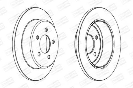 Гальмівний диск задній CHRYSLER VOYAGER, GRAND VOYAGER / DODGE CARAVAN / JEEP CHEROKEE / CHAMPION 562646CH