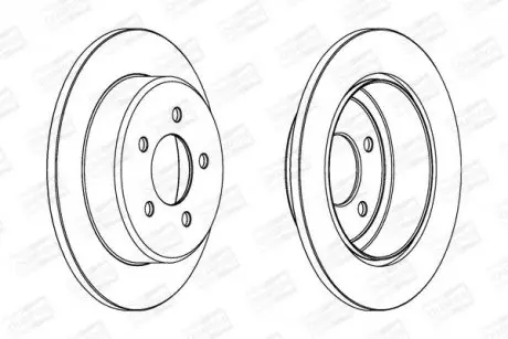 Гальмівний диск задній CHRYSLER VOYAGER, GRAND VOYAGER / DODGE CARAVAN / JEEP CHEROKEE / CHAMPION 562646CH