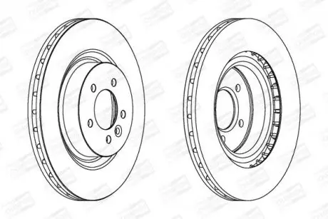 Тормозной диск передний Land Rover Discovery/Range Rover CHAMPION 562654CH1