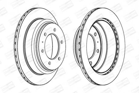 Тормозной диск задний Opel Frontera, Monterey / Isuzu Rodeo, Trooper CHAMPION 562665CH