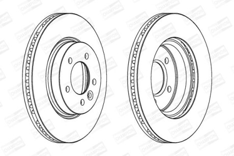 Гальмівний диск CHAMPION 562666CH1
