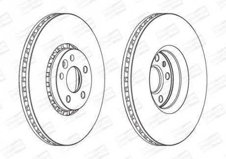 Тормозной диск передний Volvo XC 60 CHAMPION 562672CH1