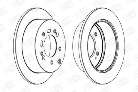 KIA гальмівний диск задн.Soul CHAMPION 562686CH