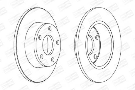 Гальмівний диск задній Audi A6 (1997->) CHAMPION 562690CH
