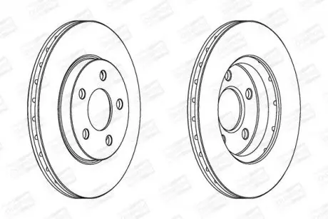 Тормозной диск передний Chrysler Neon / Dodge Neon / Dacia Duster CHAMPION 562709CH