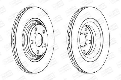 Тормозной диск передний (320x26) Toyota Avensis Verso 08-18 CHAMPION 562726CH