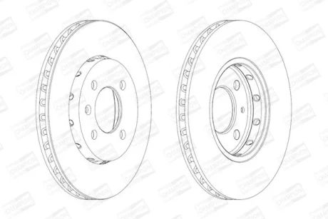 VW диск гальмівний передн.Up,Load,Skoda Citigo,Seat 11- CHAMPION 562727CH