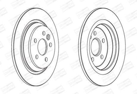 Гальмівний диск задній Volvo S60, S80, XC70 CHAMPION 562741CH