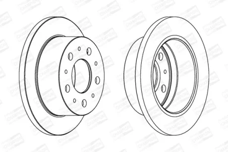 Диск тормозной задний (кратно 2) Citroen Jumper II/ Fiat Ducato (06-) CHAMPION 562753CH