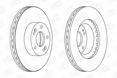 Диск тормозной передний (кртано 2) Hyundai Sonata V, Tucson (04-10)/ Kia Sportag CHAMPION 562755CH