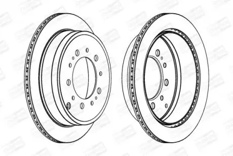 Тормозной диск задний Lexus LX / Toyota Land Cruiser 200 CHAMPION 562761CH1