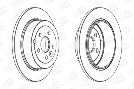 Тормозной диск задний Land Rover Freelander 2 CHAMPION 562765CH