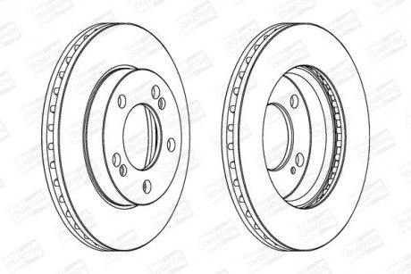 Гальмівний диск Ssangyong Actyon, Kyron, Rexton CHAMPION 562785CH