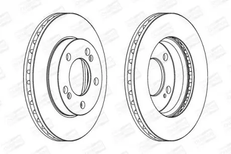 Тормозной диск передний Ssangyong Actyon, Kyron, Rexton CHAMPION 562785CH