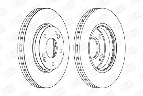 Тормозной диск передний Hyundai Santa Fe/Trajet/Galloper CHAMPION 562789CH