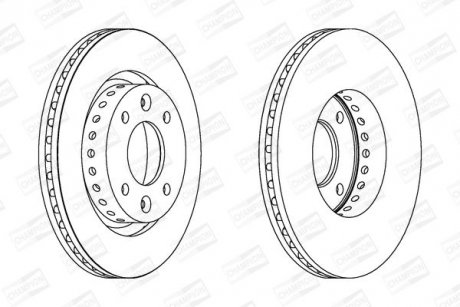 Гальмівний диск передній KIA CARENS CHAMPION 562799CH