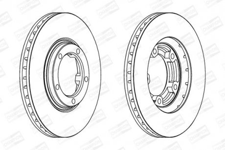 Тормозной диск передний Hyundai H-1, H100, H200, Porter CHAMPION 562800CH