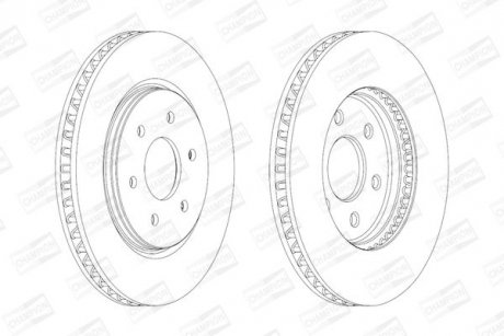 Тормозной диск передний Nissan NP300 Navara/Pathfinder CHAMPION 562813CH