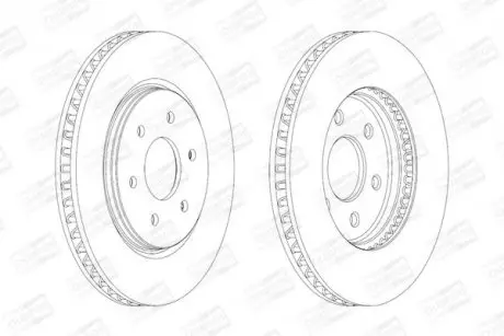 Тормозной диск передний Nissan NP300 Navara/Pathfinder CHAMPION 562813CH