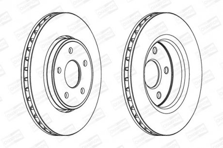 Гальмівний диск JEEP COMMANDER, GRAND CHEROKEE CHAMPION 562854CH1 (фото 1)