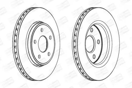 Тормозной диск передний JEEP COMMANDER, GRAND CHEROKEE CHAMPION 562854CH1