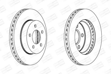 Тормозной диск передний JEEP CHEROKEE CHAMPION 562856CH