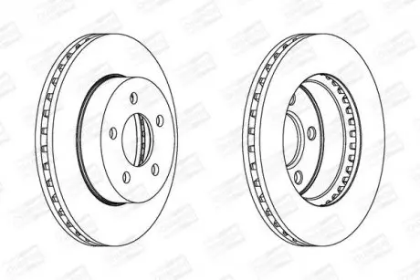 Тормозной диск передний JEEP CHEROKEE CHAMPION 562856CH