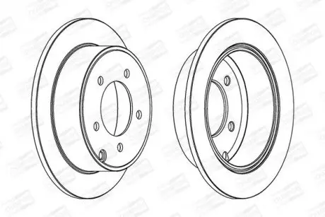 Гальмівний диск задній CHRYSLER SEBRING/ DODGE AVENGER, CALIBER/ JEEP COMPASS, PATRIOT CHAMPION 562857CH